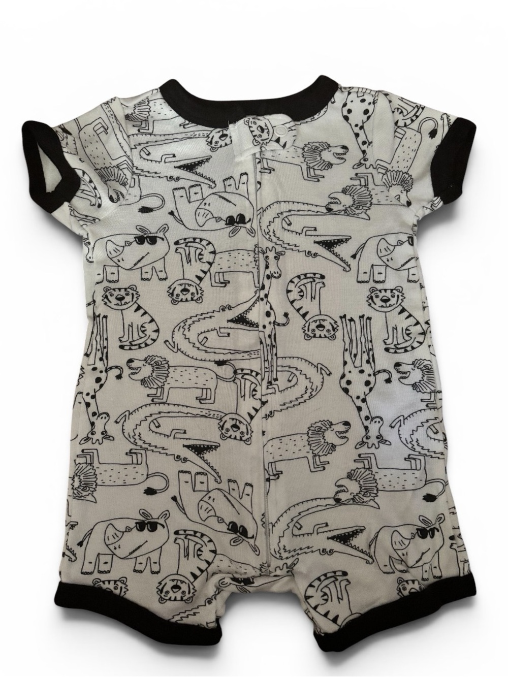 ❤️(3m) Carter's Safari Sketch Shortie Romper